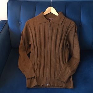 NWT 100% Pure Alpaca Wool Front Zipper Cardigan